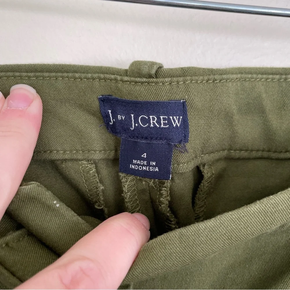 J Crew Mercantile Effortless Slim Crop Chino Pant Green 4 Preppy Utility J9743
